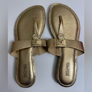 brand new gold michael kors sandals